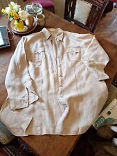Insieme, Damenbluse, Leinenbluse, Beige, Gr.44,