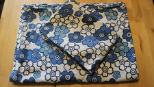 Ikea Bettwäsche Blomma blaue Blumen 140x200cm plus Spannbettlaken beige