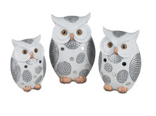 Formano Deko Eule weiss-silber