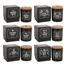 Midnight Rituals Gothic Witchy Pagan Candle Black Full Size Glaskerzen