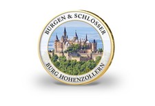 2 Euro vergoldet Burgen und