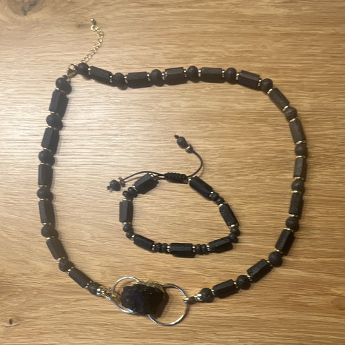 Schmuckset echter turmalin mit - echter,