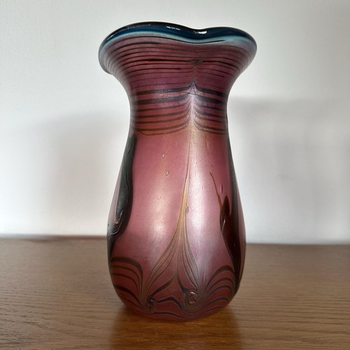 Vintage glas vase signiert - vintage,