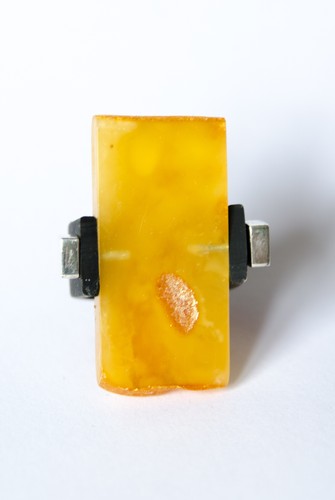 Bernstein schmuck ring - ring, gelb