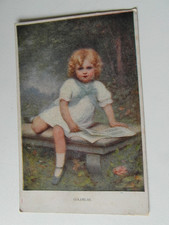 Künst.AK Goldelse.Mädchen,Steinbank,Heft,Blumenwiese,Bäume gel.14.3.19