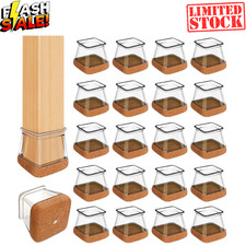 Stuhlbeinkappen Eckig, 32pcs
