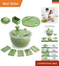 SUSTEAS 4,5L Salatschleuder – 3-in-1 Küchengerät mit 5 Klingen und Eigelbtrenner