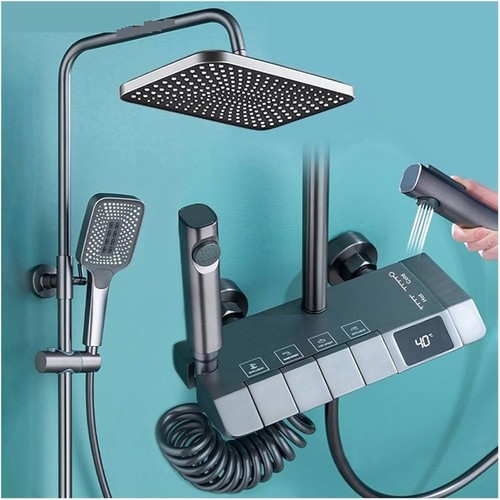 Schwarz led duscharmatur - schwarz,