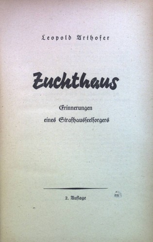 Zuchthaus erinnerungen eines - erinnerungen,