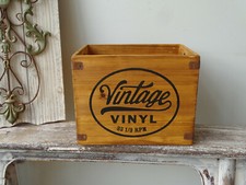 W0909 Schallplatten Holzkiste