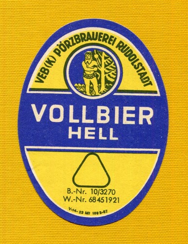Altes ddr bieretikett - altes,