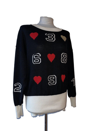Escada pullover schwarz creme - pullover,