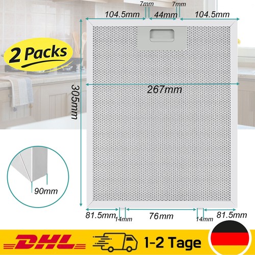 Metallfettfilter 305x267mm - 2x,