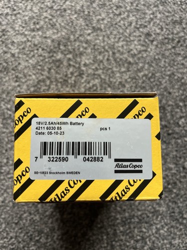 Atlas copco 18v 5ah ion - 18v, li-ion