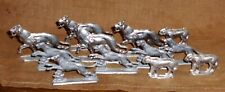 Tiere Afrikas-Löwenherde-Zinn-/Bleifiguren?-12 Stück-unbemalt-guter Zustand