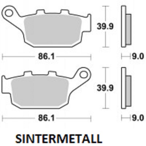 Bremsbeläge hinten braking - bremsbeläge,