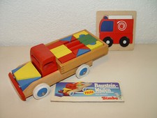 SIMBA Bausteinwagen 80er Jahre + ein weiteres Puzzel neuzeitlich - Holzspielzeug