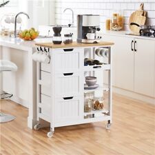 Mobiler Küchenwagen Servierwagen mit Bremsen Rollwagen mit Schubladen & Ablage