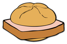 Aufkleber Leberkäsesemmel