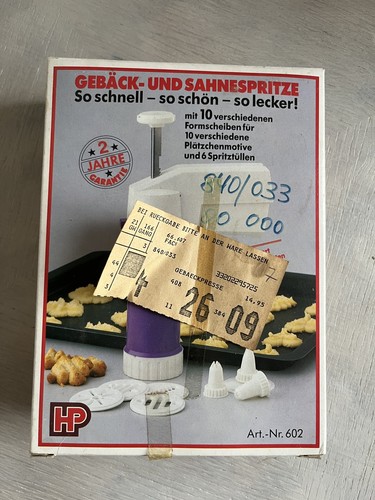 Gebäck und sahnepresse - gebäck-,