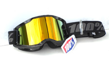 100% Crossbrille Strata 2 Gold verspiegelt Anti-Fog Crossbrille Enduro...