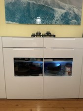 Sideboard Weiß/mit LED- Beleuchtung, Anrichte Wohnzimmer/Esszimmer