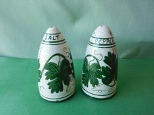 Salz und Pfefferstreuer handarbeit KNOSOS Griechenland grün weiß - 20 Jahre alt