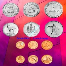 UNITED ARAB EMIRATES KMS. 1973-2007 Unc 6 Münzen 6345#❇️..