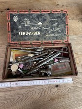 Schleifer, Fräsen, Bohrer, Altes Werkzeug In Zigarrenkiste