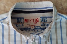 MUSTANG Original Herrenhemd - Gr. L  41/42 - Langarm, Hochwertige Verarbeitet