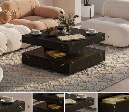 Coffee table with - 2, drawers