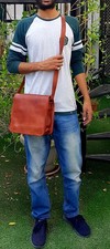 Tasche vintage leder braun - tasche,