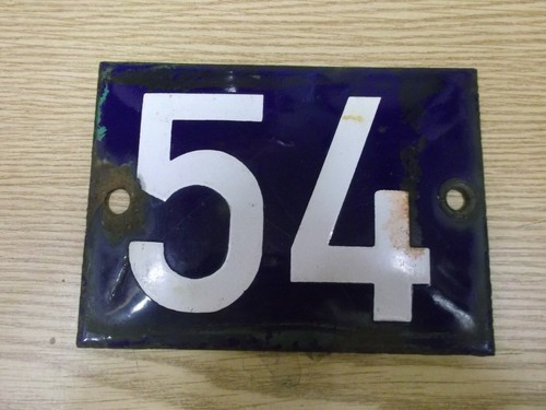Alte hausnummer emaille - 54,