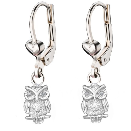 Ohrringe eule 925 silber - ohrringe,