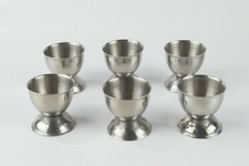 6 Edelstahl -  Eierbecher -