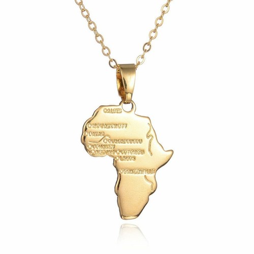Gold afrika halskette - gold,