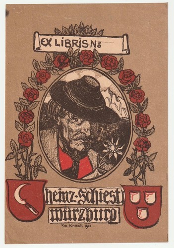 Rudolf schiestl exlibris für - schiestl:,