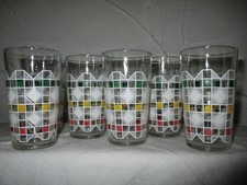 6 bunte  Mosaik  Wassergläser