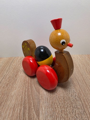 Ente zum nachziehen - nachziehen, holz
