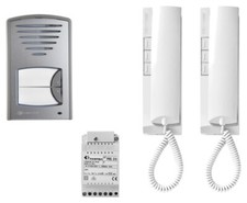 Türsprechanlage 2 Familienhaus 1+N Verkabelung, adernsparend, Aufputz