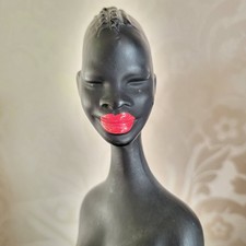 CORTENDORF (?) Afrikanerin mit Wasserkrug Nr. 22 Keramik 50er 60er Jahre Vintage