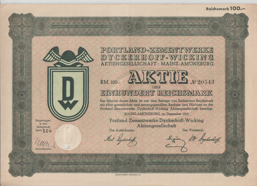 Portland zementwerke aktie - ag,