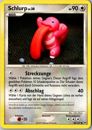 Pokemon schlurp 127 platin - pokemon,
