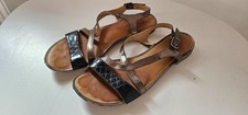 getragene süße Sommer Sandalen Riemchen schwarz bronze Echtleder LASOCKI 37