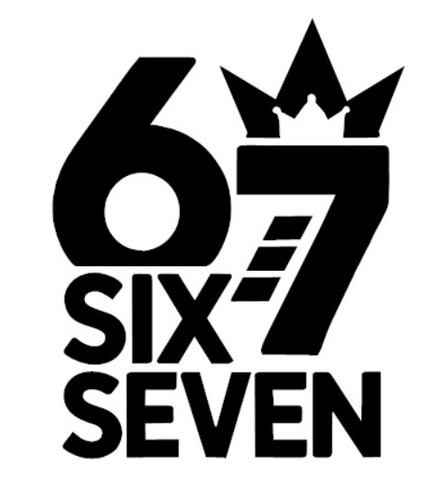 Aufkleber six seven - six,