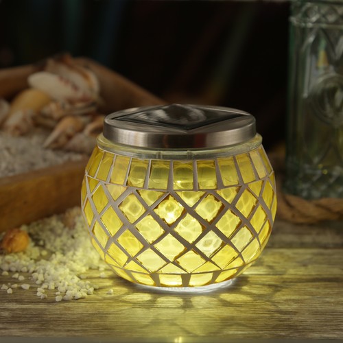 Led solar windlicht mosaik - led,