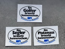 3 Aufkleber / Sticker Konvolut „Sonnenschein Batterie“ 90er Jahre Werbeaufkleber
