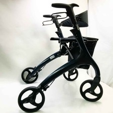 VOCIC Rollator faltbar und leicht mit Sitz Aluminium Rollator leicht klappbar