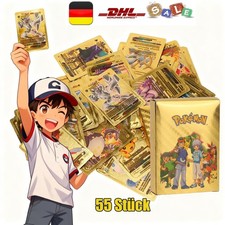 55 Stk Gold Karten For Pokemon, Vstar Vmax Goldfolienkarten Deutsche Fassung NEU