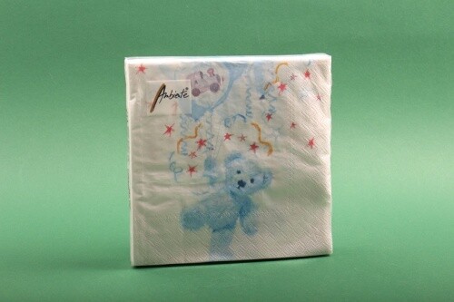 Servietten teddy blue 33x33 - "teddy, blue"